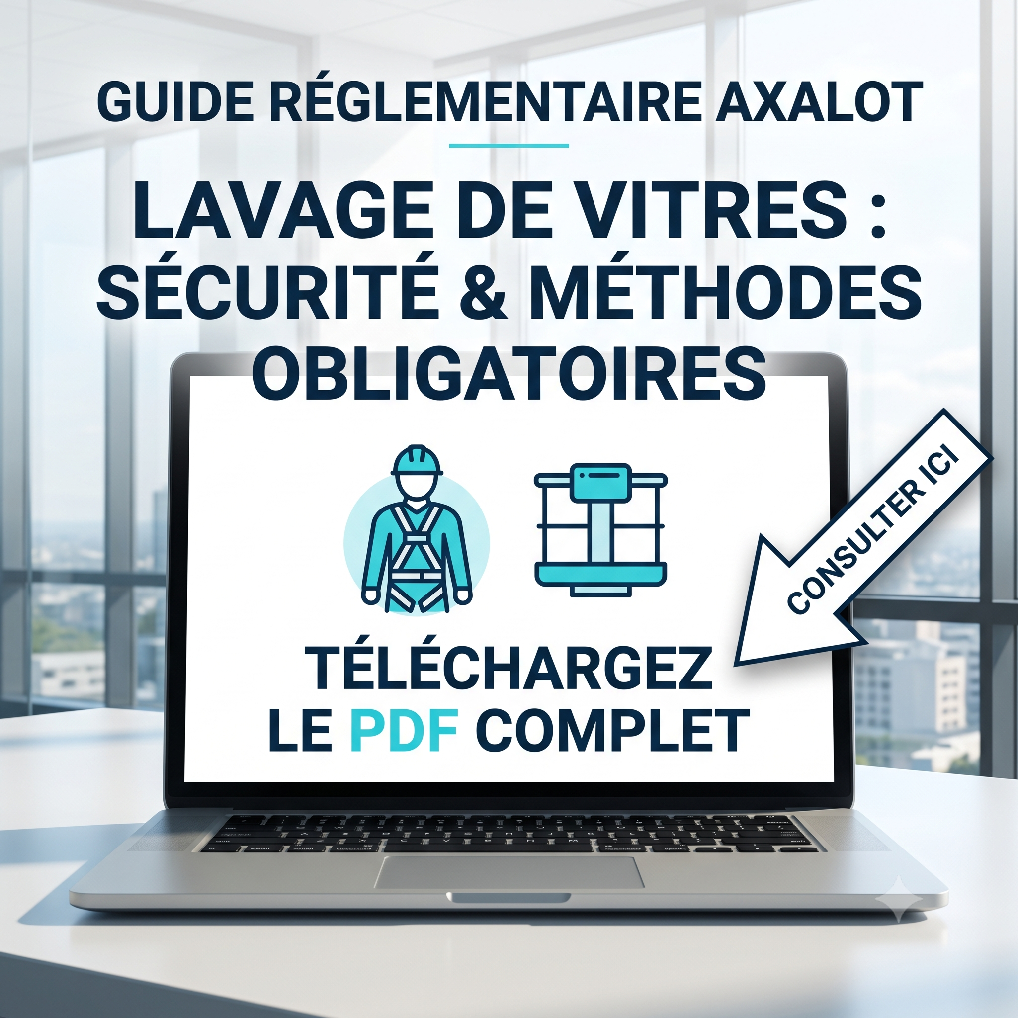 Sécurité & Lavage de Vitres : Restez en conformité !

Le lavage de vitres en hauteur est une activité réglementée qui ne laisse aucune place à l'improvisation. Pour vous aider à faire les bons choix et protéger vos équipes, AXALOT met à votre disposition son expertise technique.