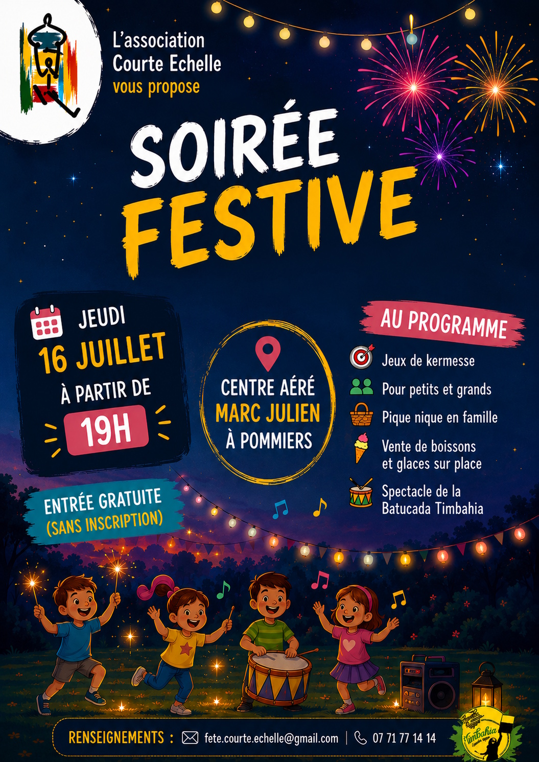 Affiche soiree festive