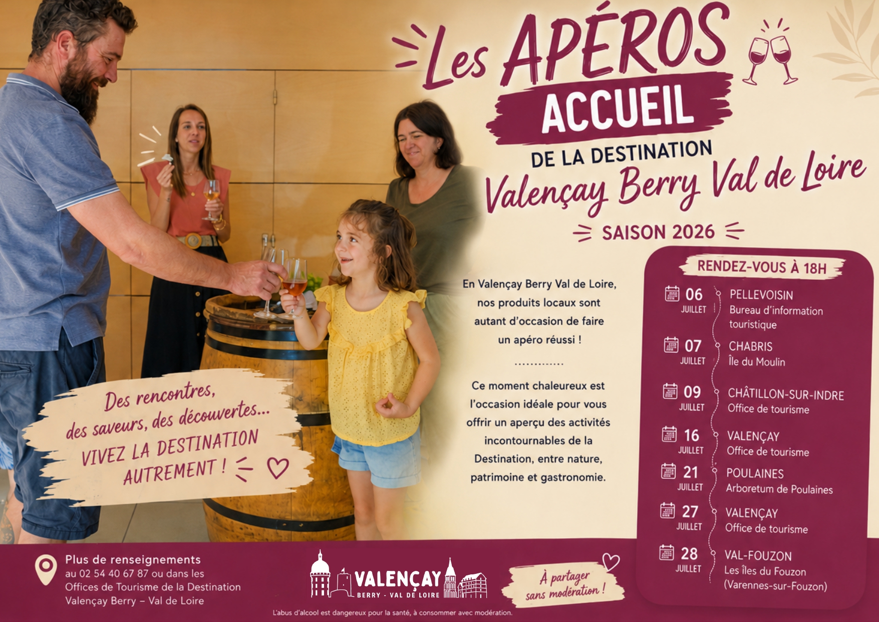 Pays de Valençay : apéros accueil