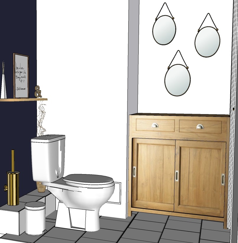 Toilette vu meuble