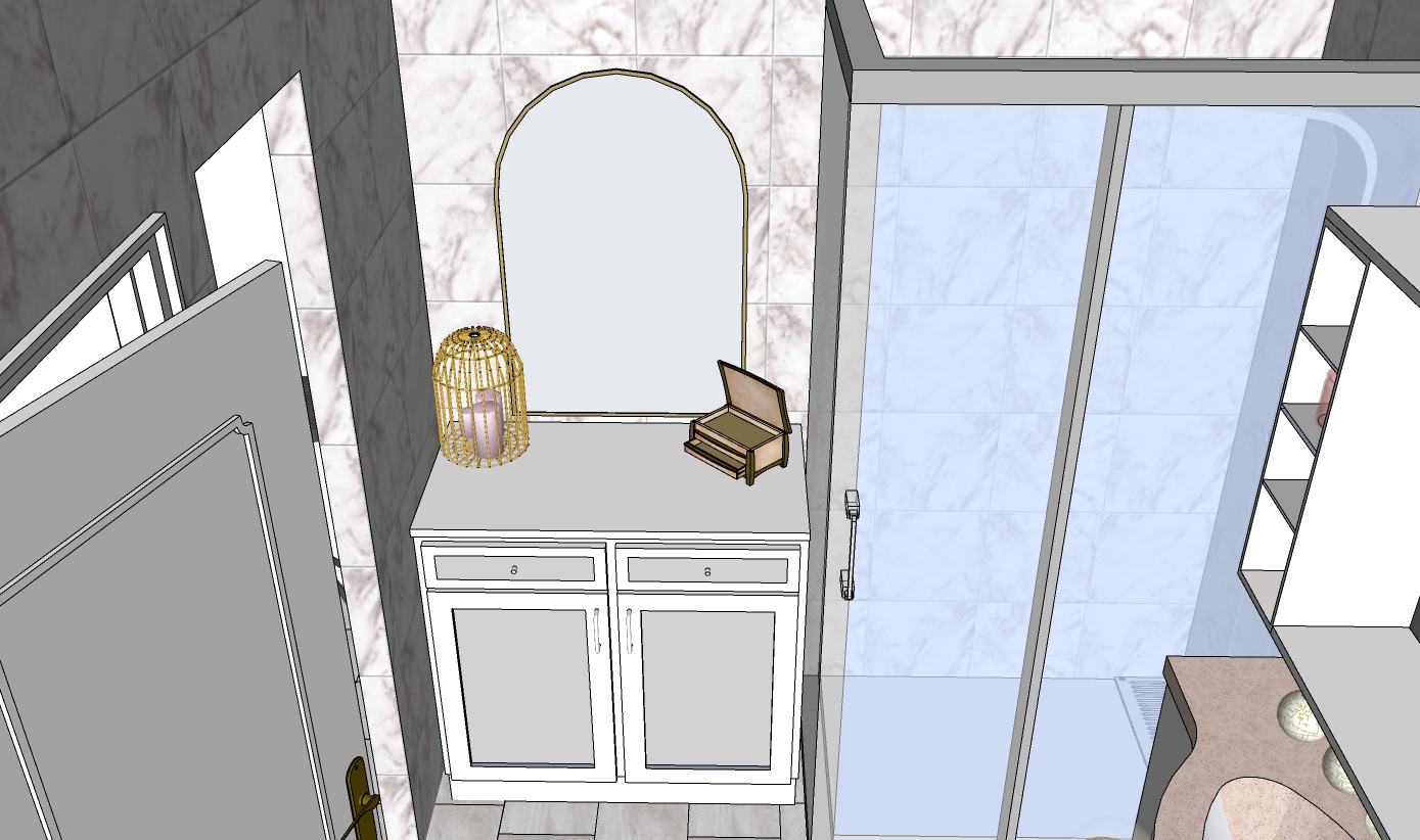 Salle de bain vu douche