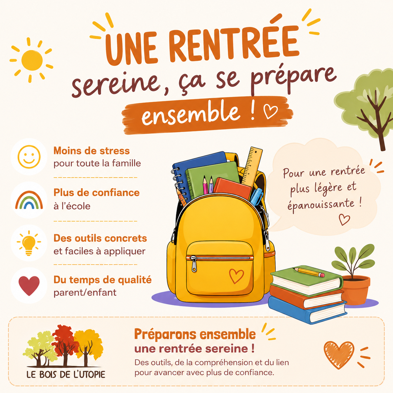 ATELIER : Préparer la rentrée scolaire sereinement