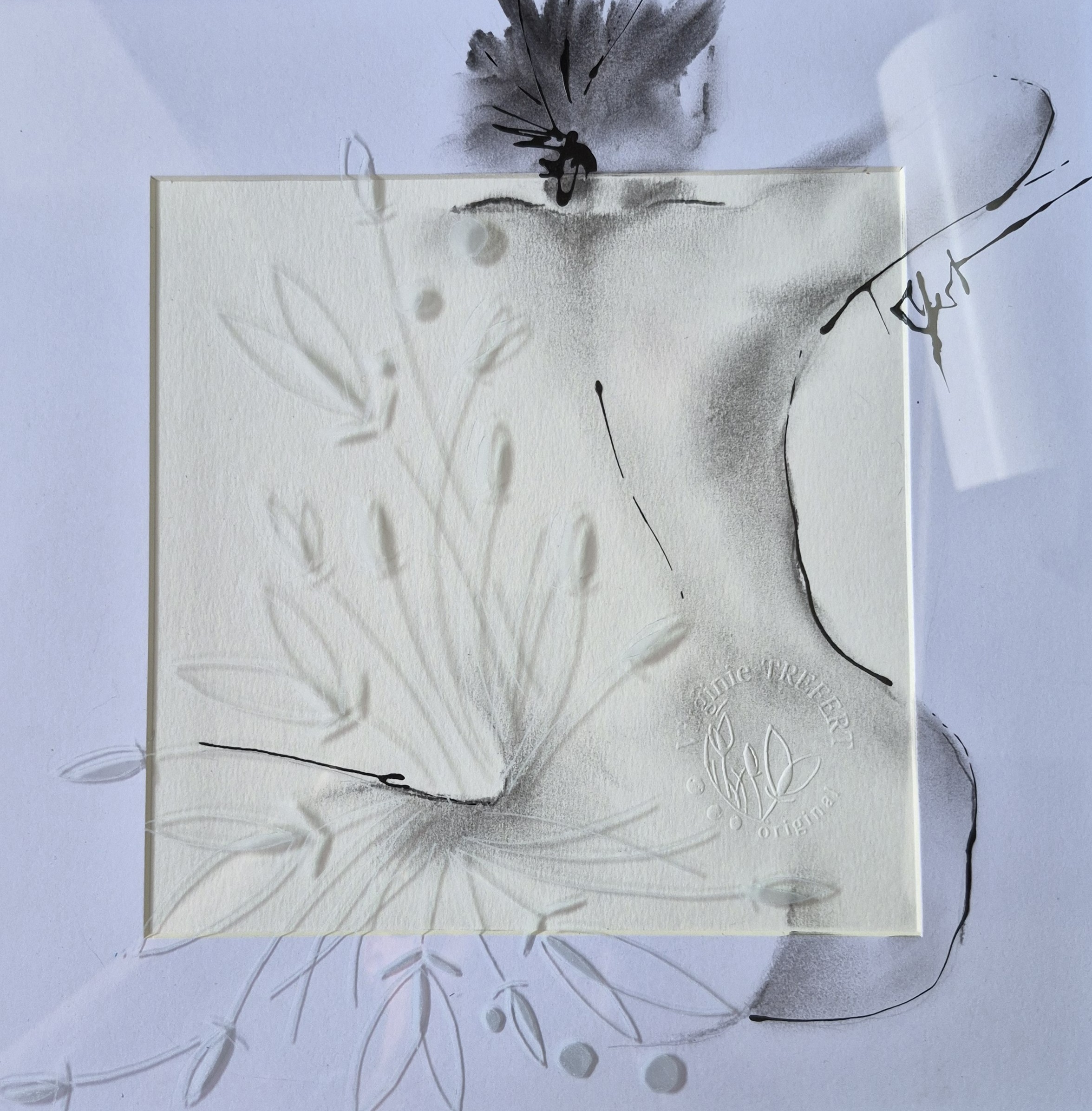2026 pause 30x30 fusain et gravure