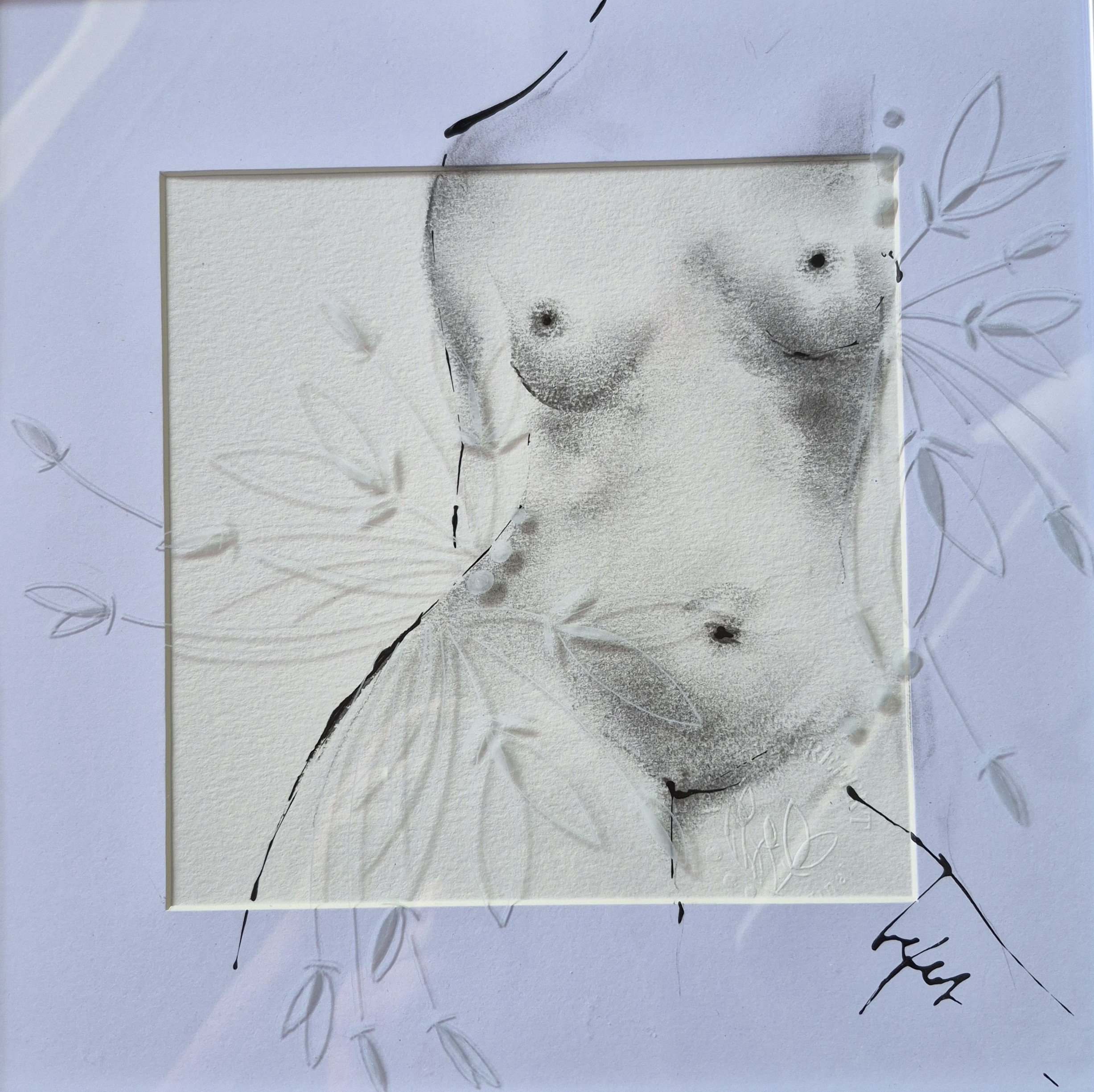 2026 parure 30x30 fusain et gravure