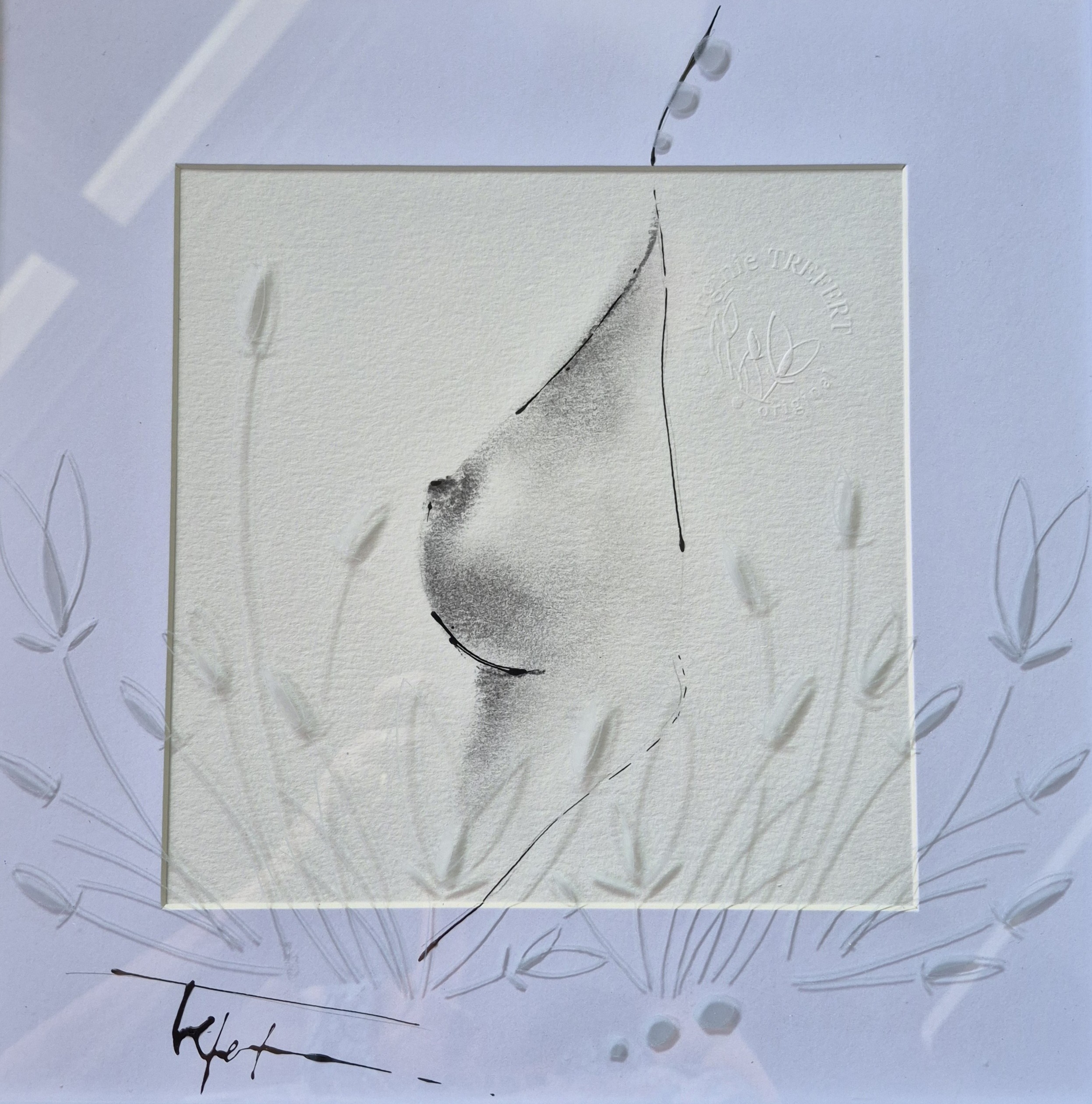 2026 comme une fleur 30x30 cadre argent