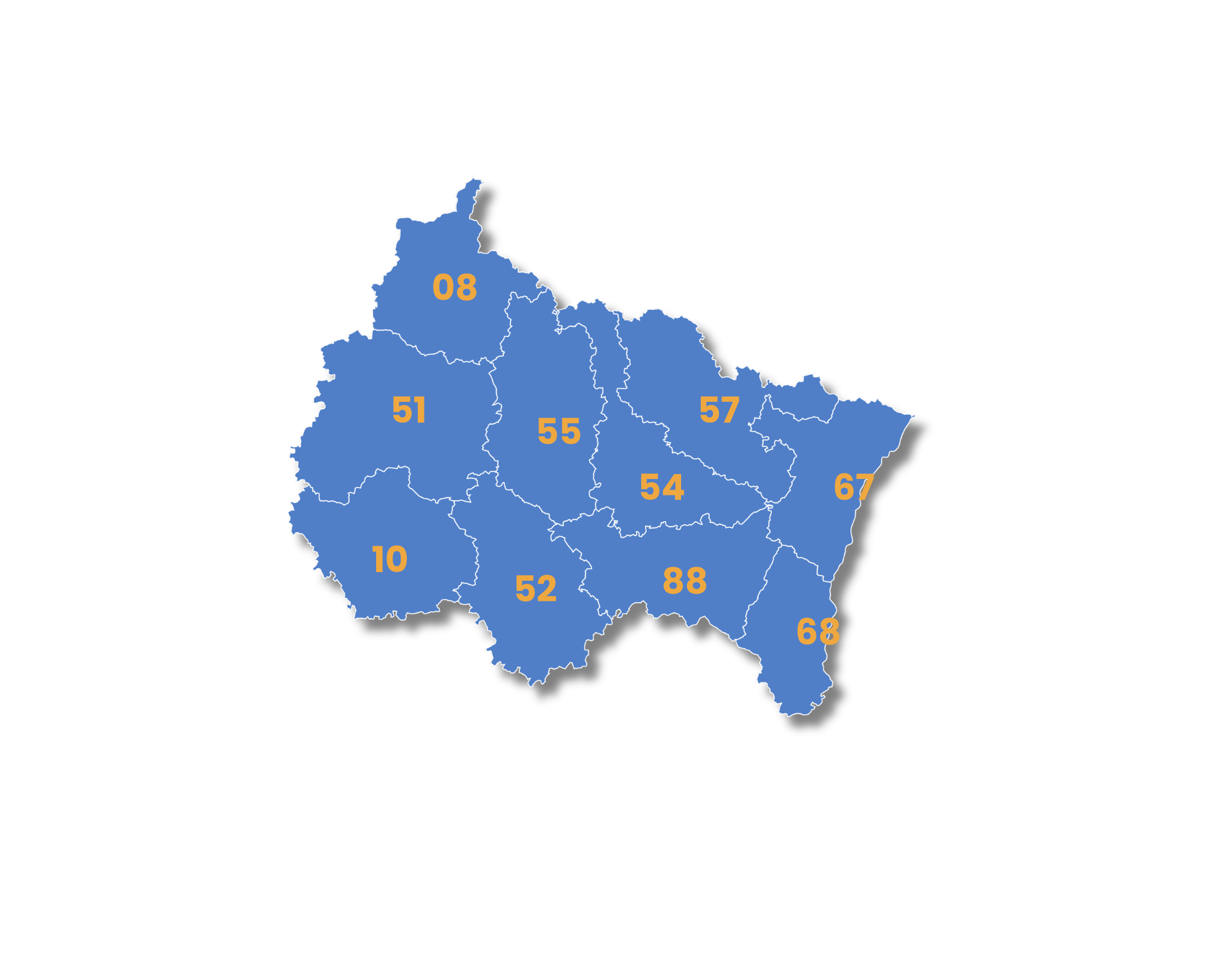 Zone d'intervention Amma Solid'Est région Grand Est