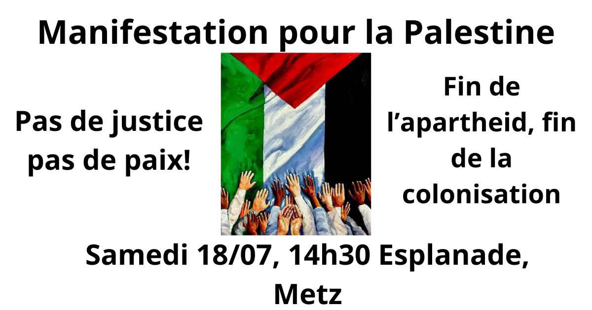 Rassemblement samedi 18 juilet à Metz