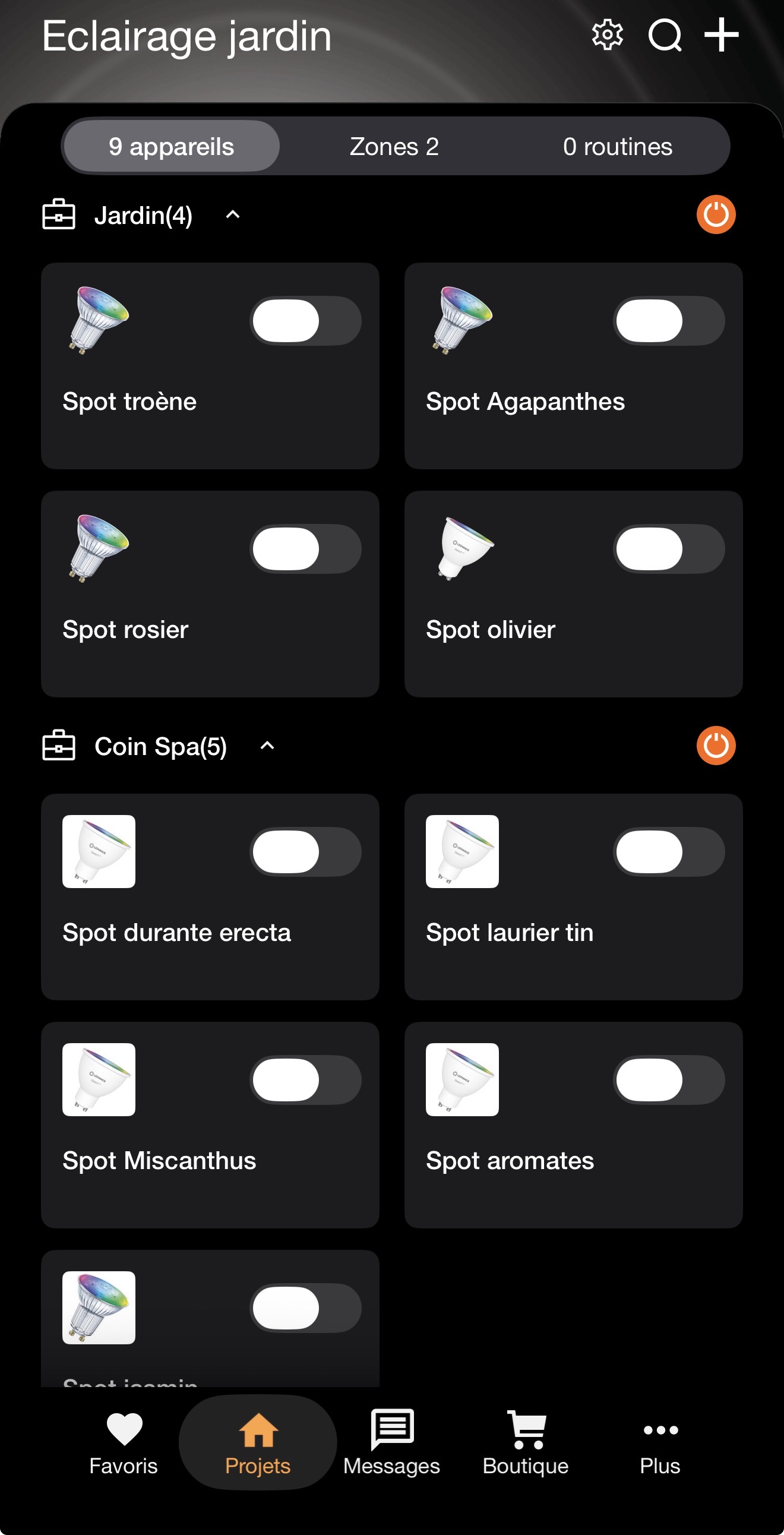 App-eclairage