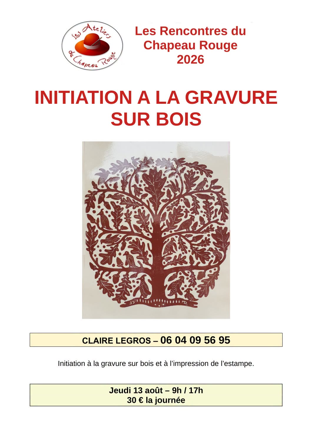 Initiation gravure sur bois