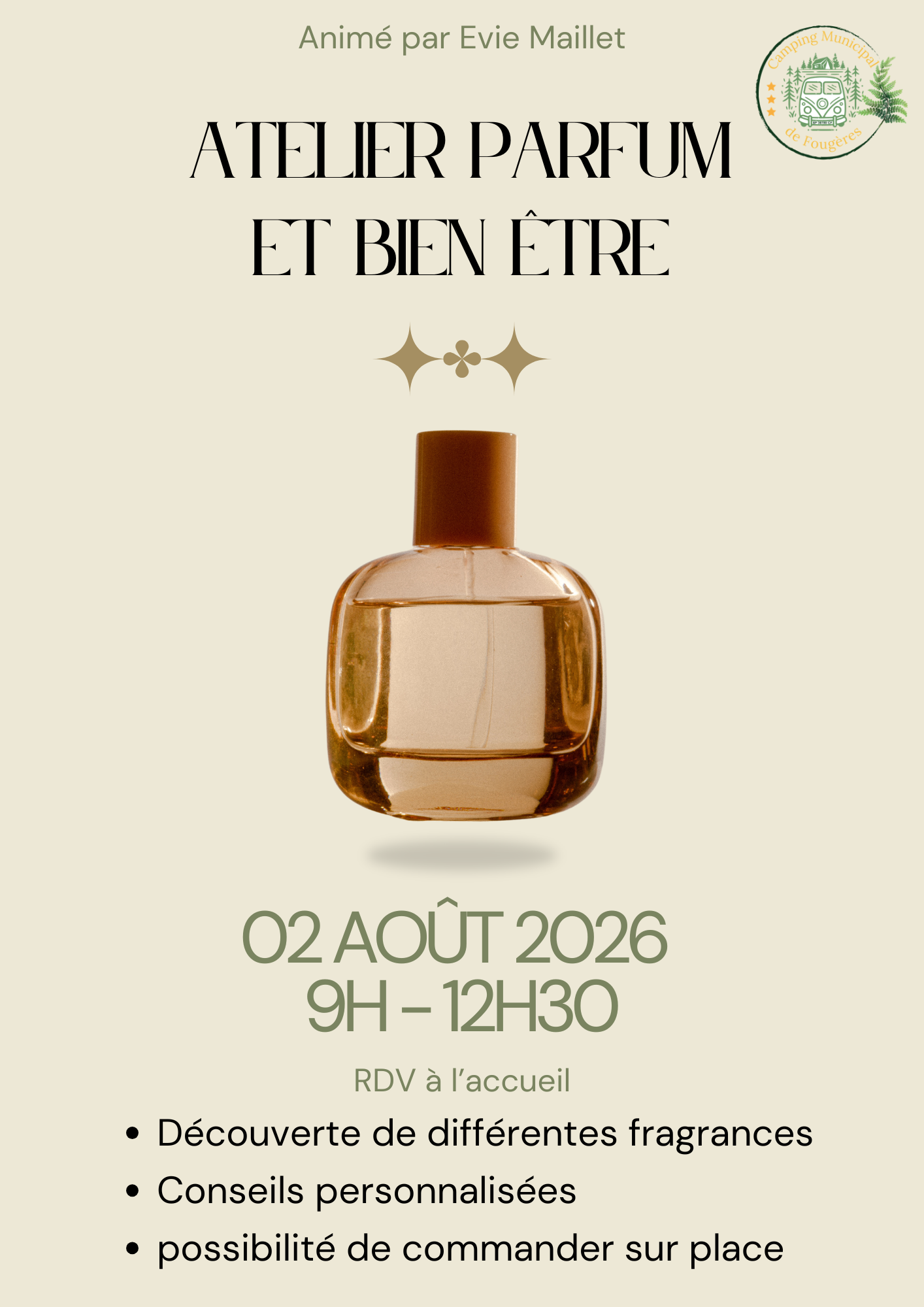 Atelier parfum aout 2026