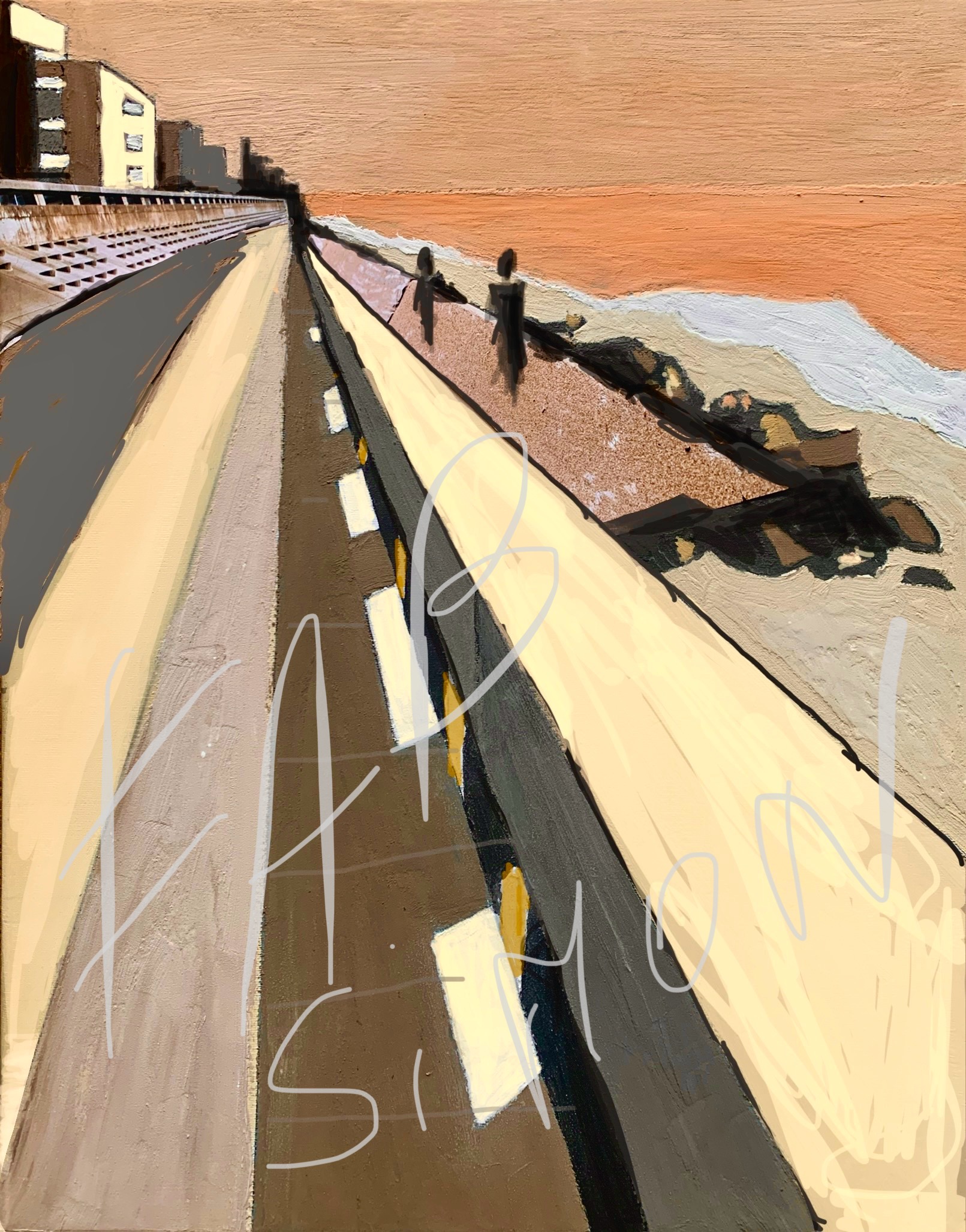 Grande plage 40x50 80 euros 