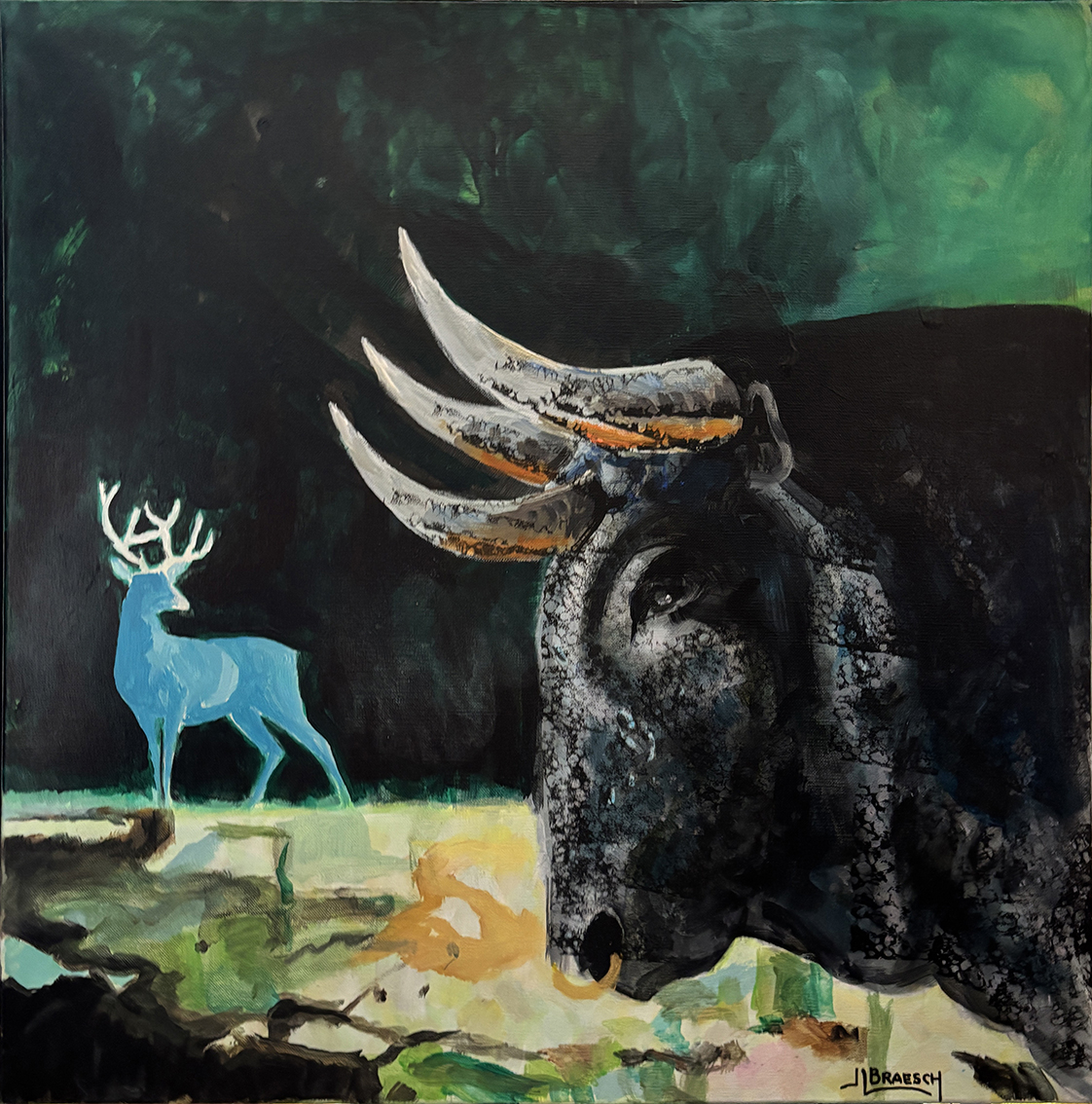 TRICORNE
Acrylique sur toile 60 x 60 cm