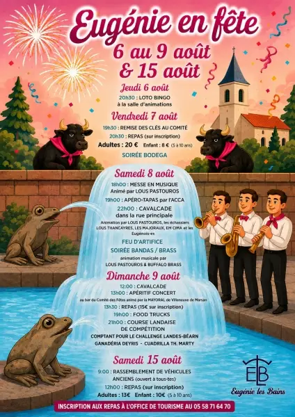 Eugénie en fête du 6 au 9 août et 15 août 2026