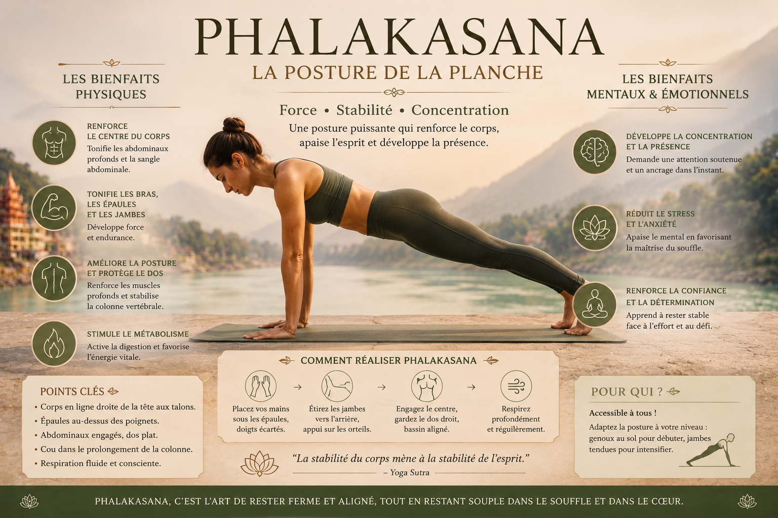 Phalakasana : la posture de la planche 