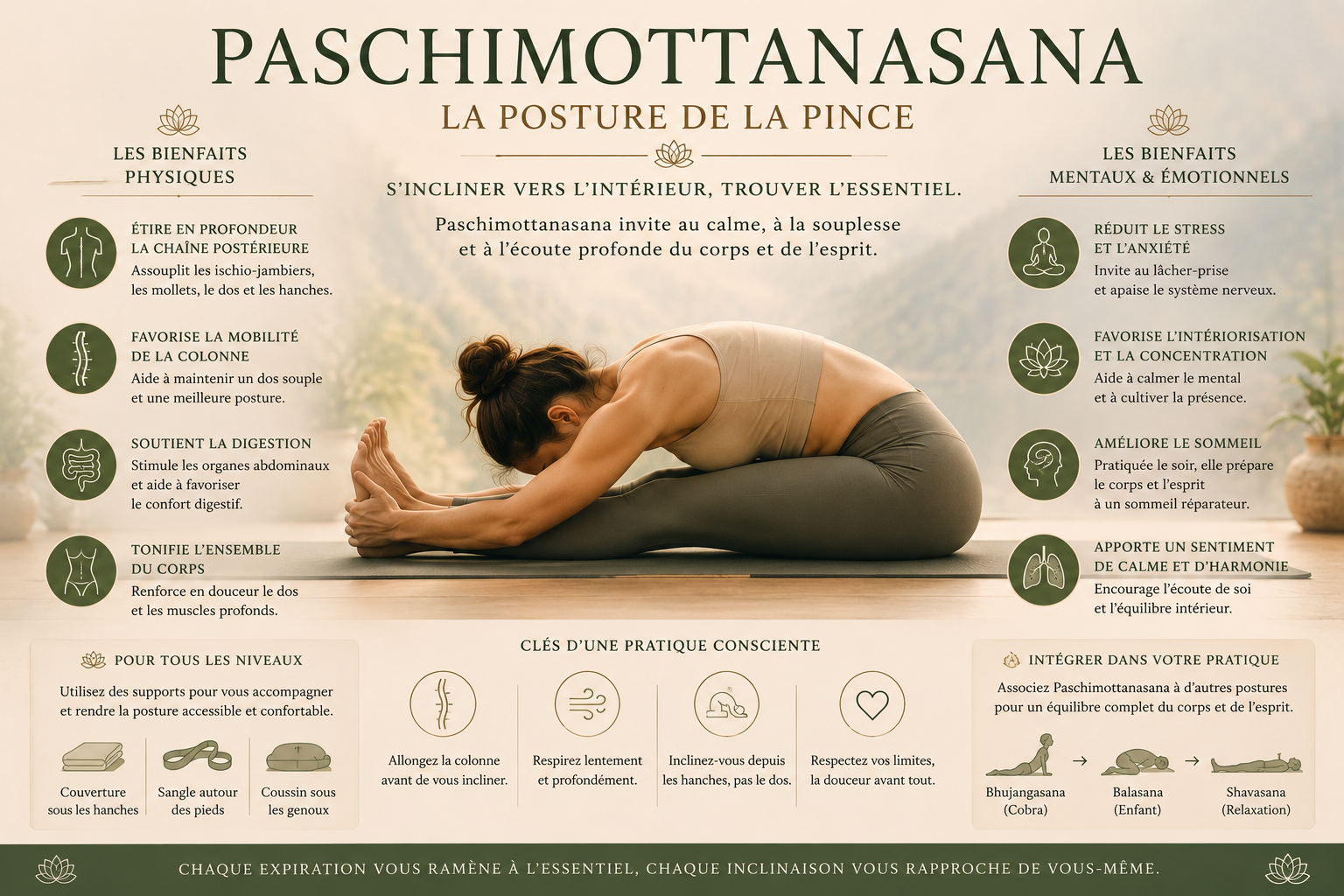 Pashimottasana : la posture de la pince