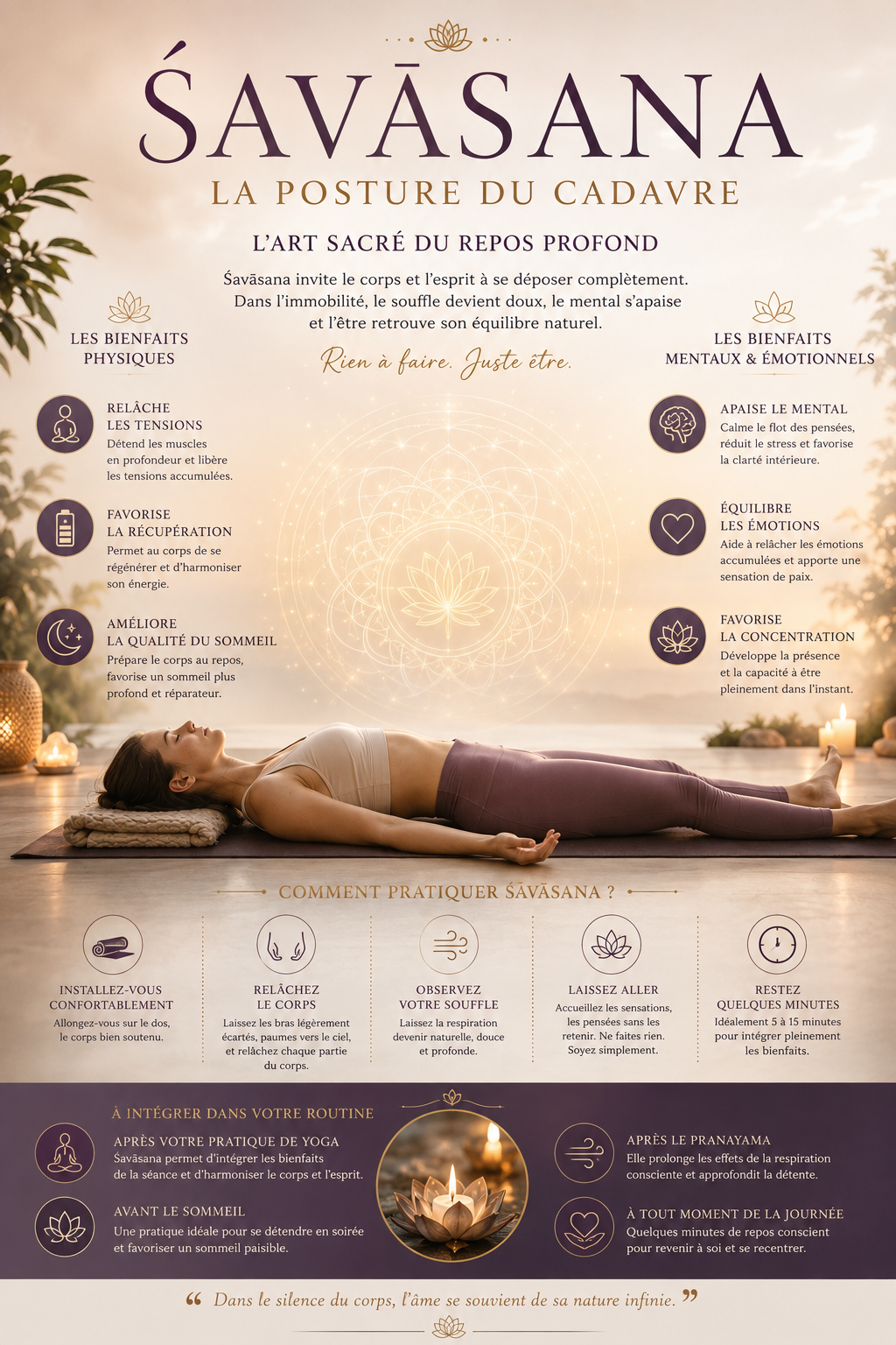 Śavāsana, la posture du cadavre