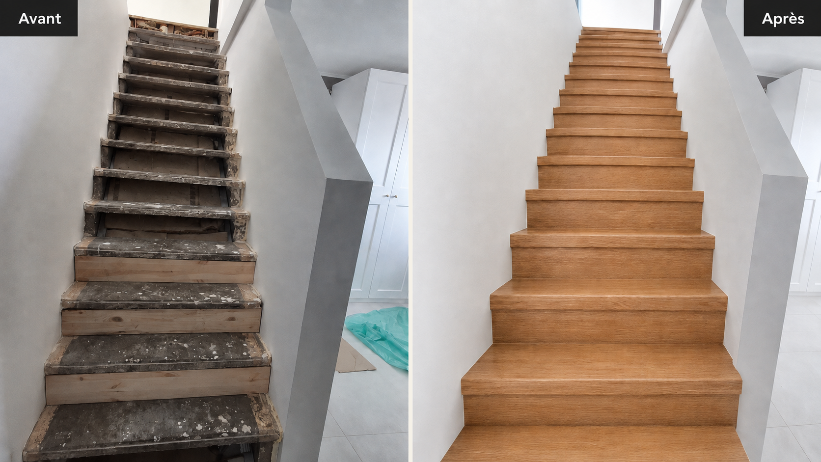 Avant apres escalier NKFR