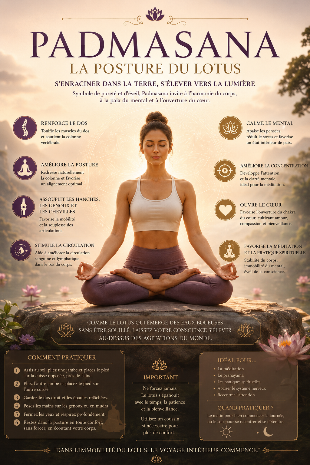 Padmasana, la posture du lotus