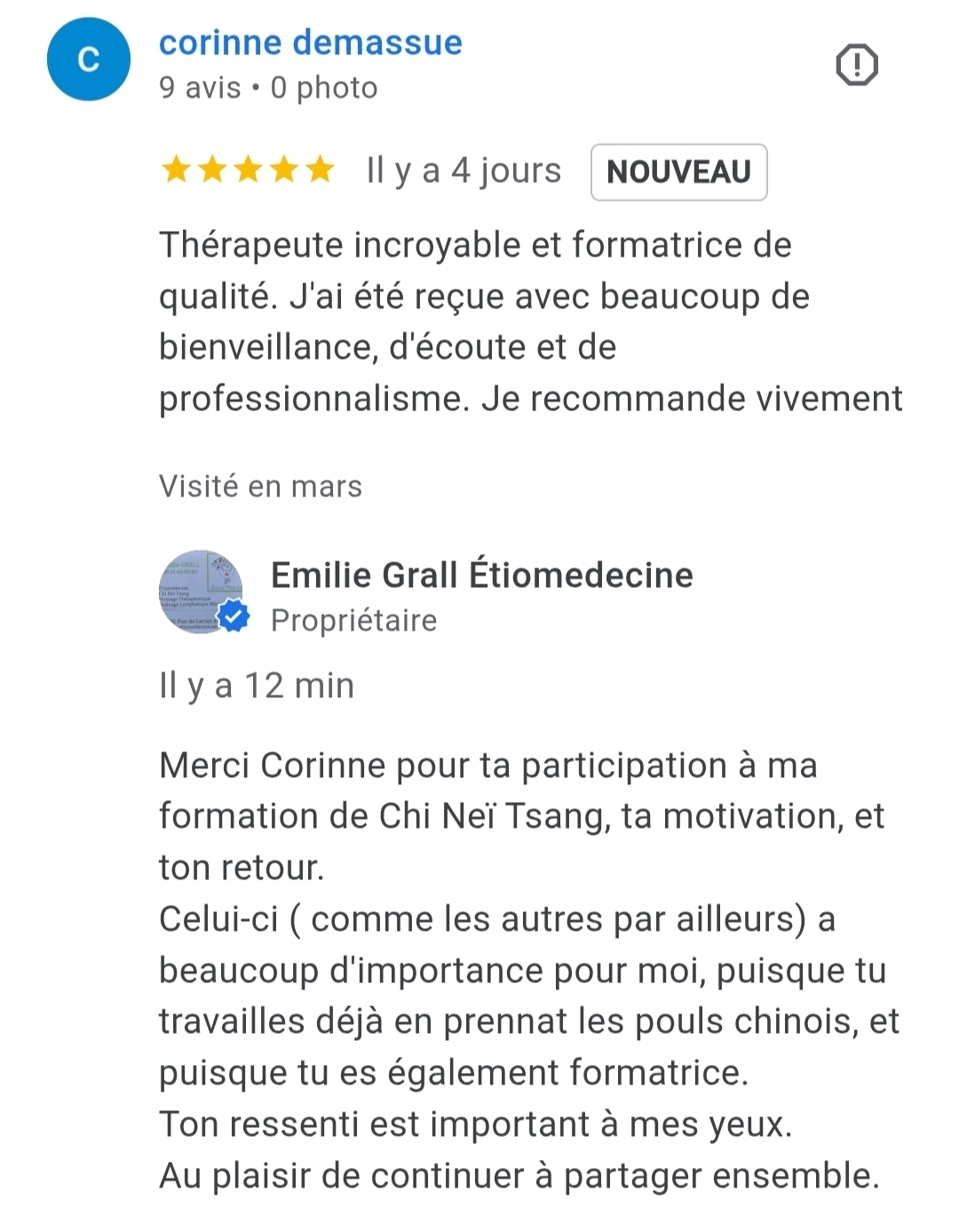 Avis éleves Chi Nei Tsang 2025