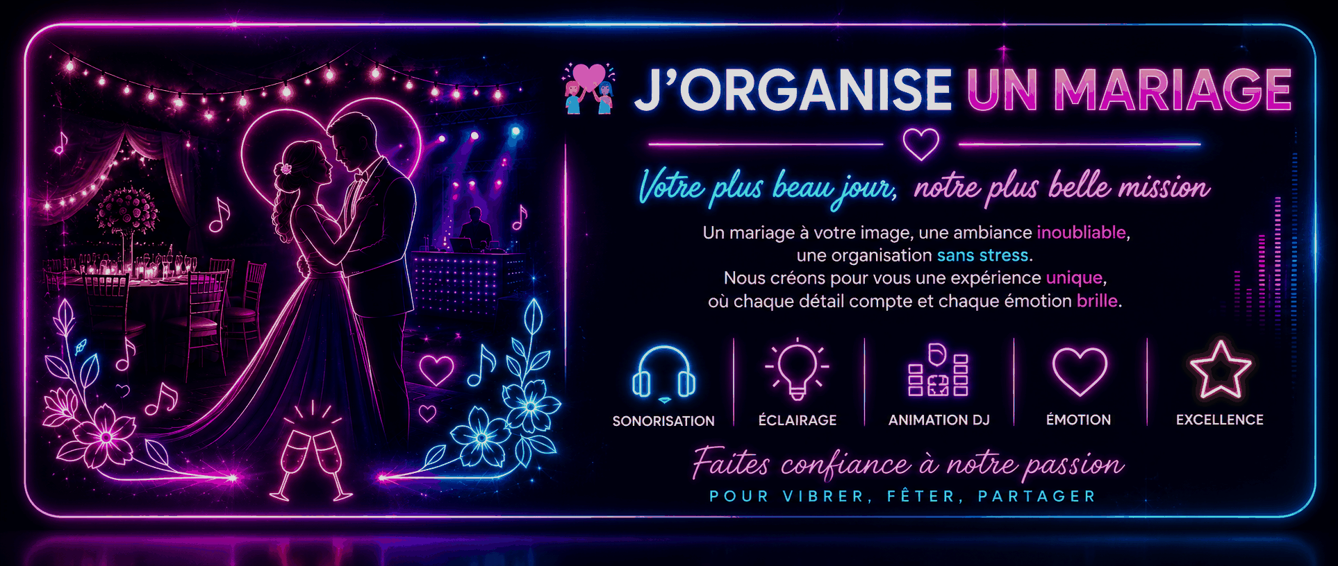 J organise un mariage neon anime