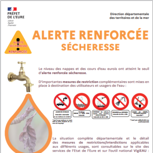 ALERTE Sécheresse renforcée sur la Risle amont