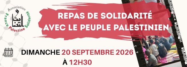 Repas palestinien le 20 septembre