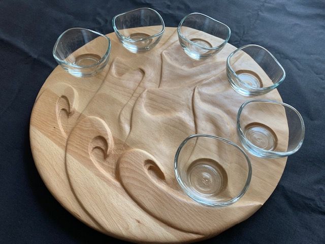 Plateau de seder sculpte