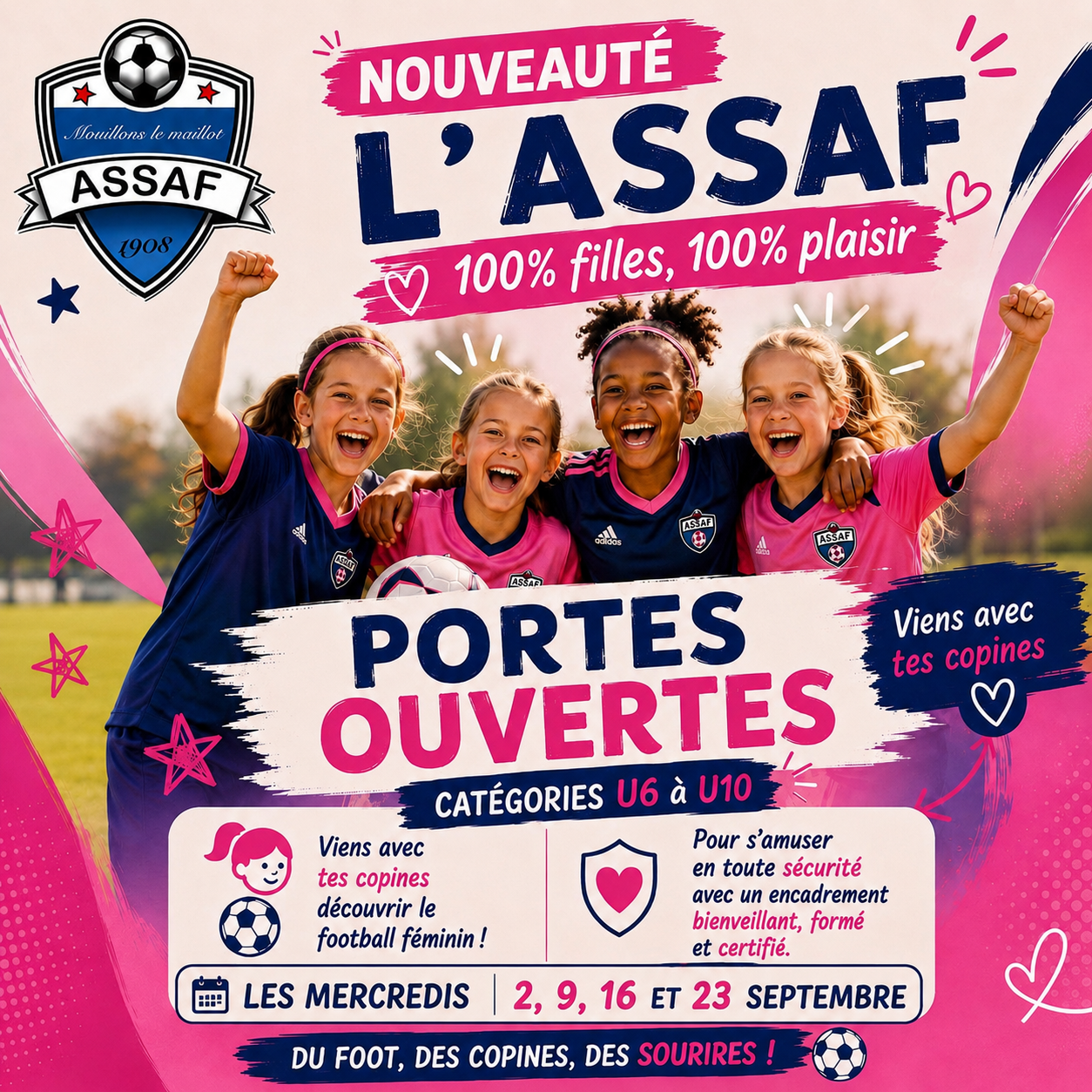 Le mercredi, j'ai foot avec mes copines !