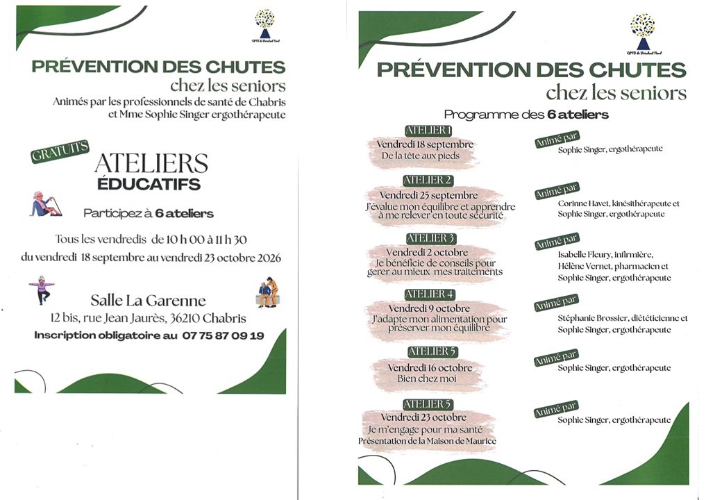 Prévention des chutes : ateliers