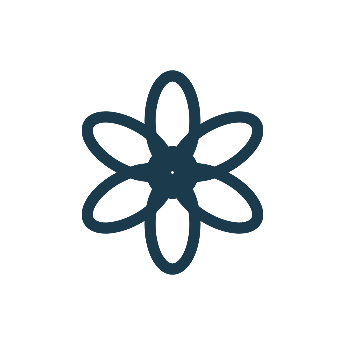 Icon fleur bleu