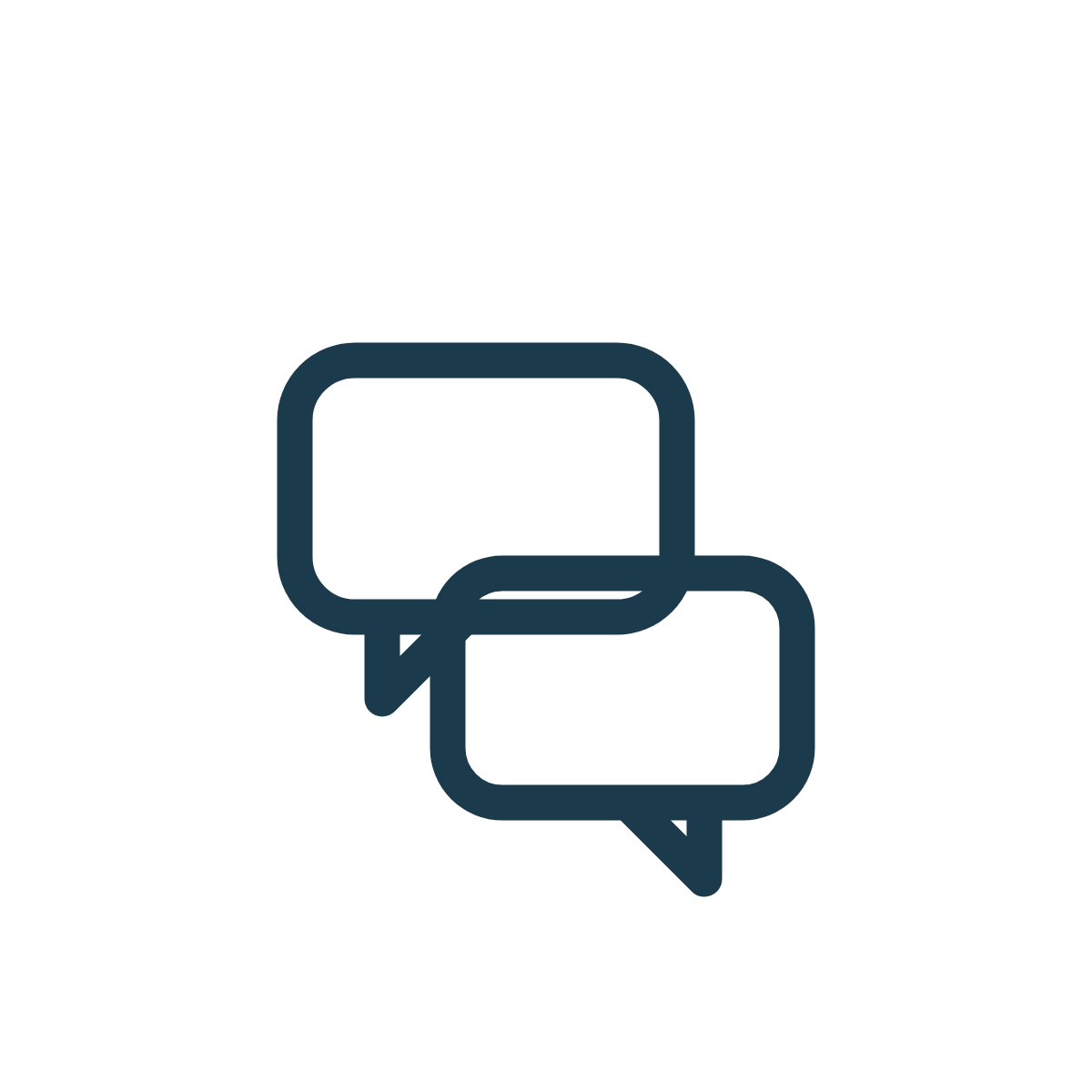 Icon dialogue bleu