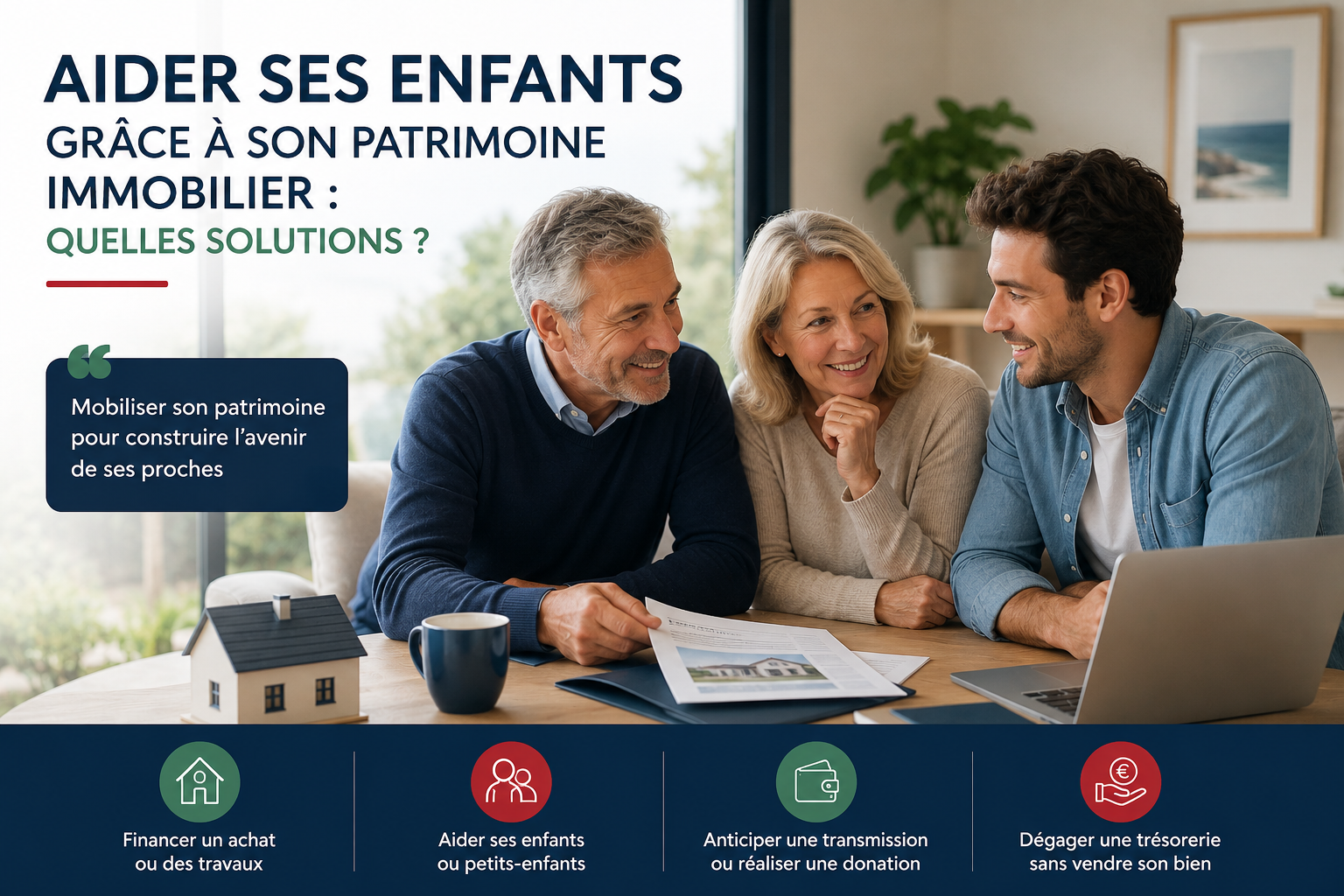 Aider ses enfants grâce à son patrimoine immobilier : quelles solutions de financement ?