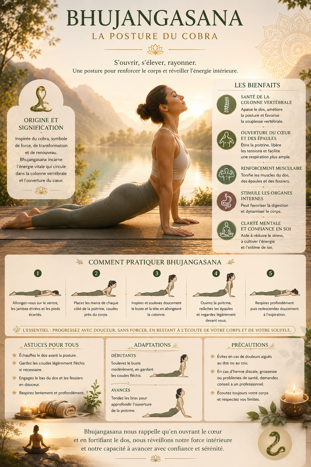 Bhujangasana, la posture du cobra 