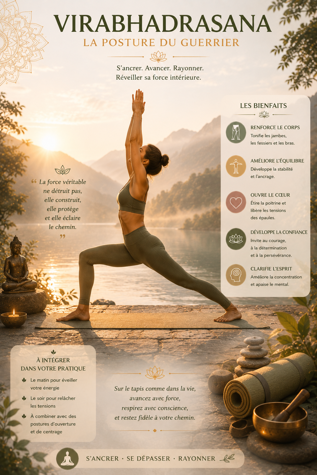Virabhadrasana, la posture du guerrier