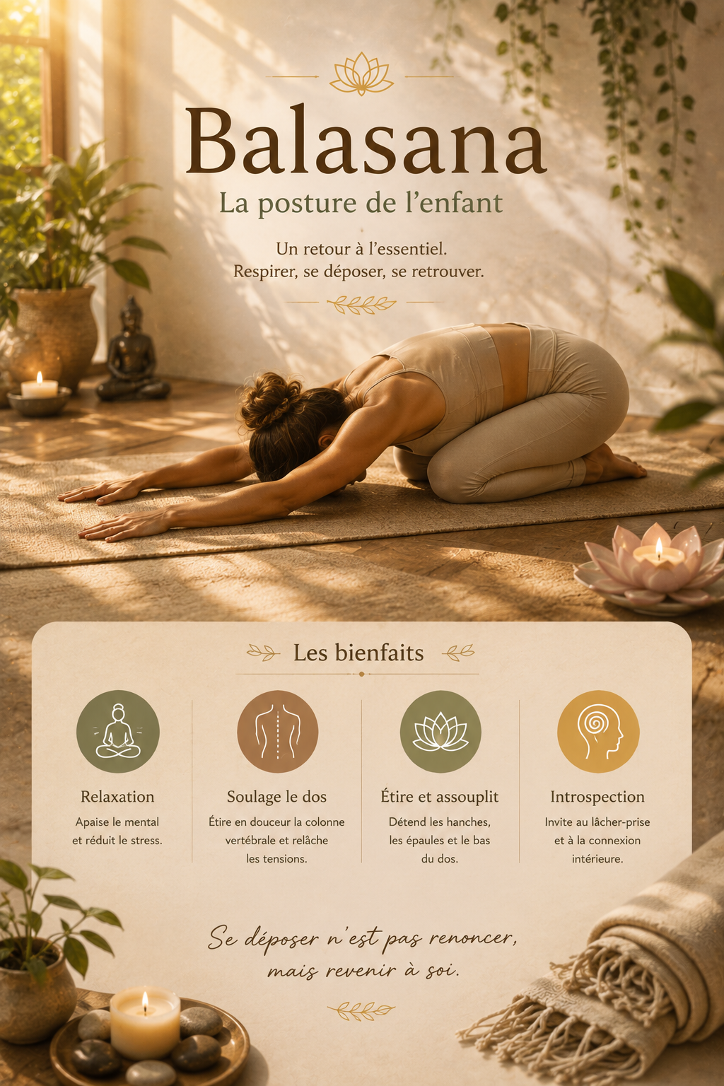 Balasana, la posture de l’enfant