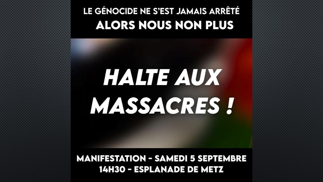 Manifestation Samedi 5 septembre