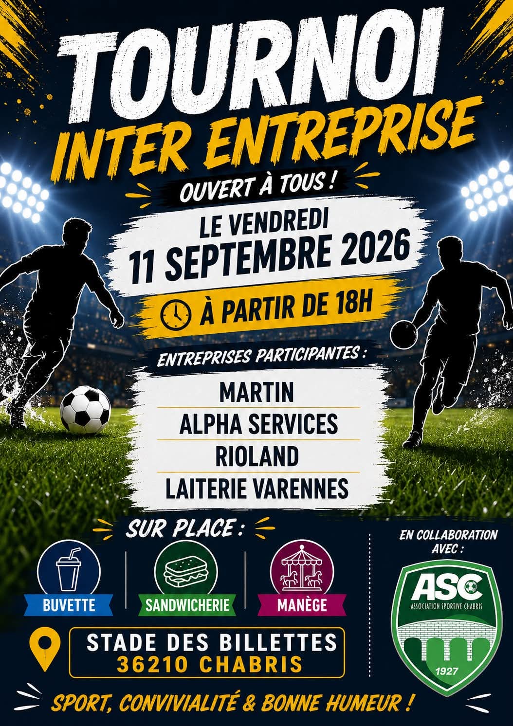 Football : tournoi inter entreprises