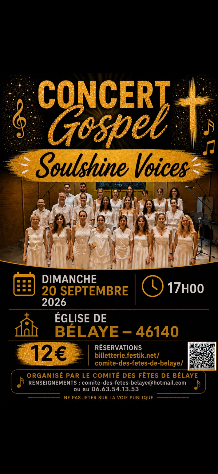 Affiche concert avec qr exact