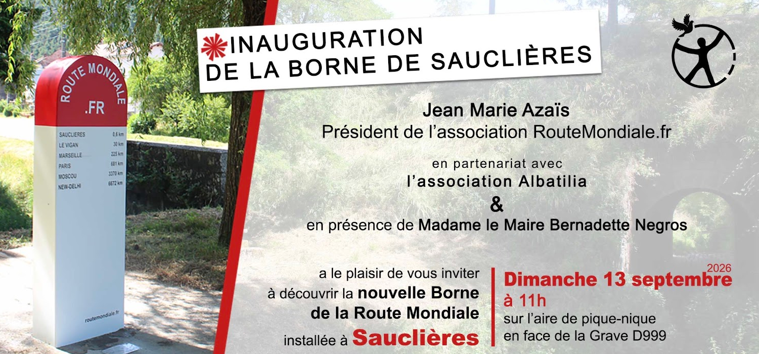 Inauguration de la borne de Sauclières