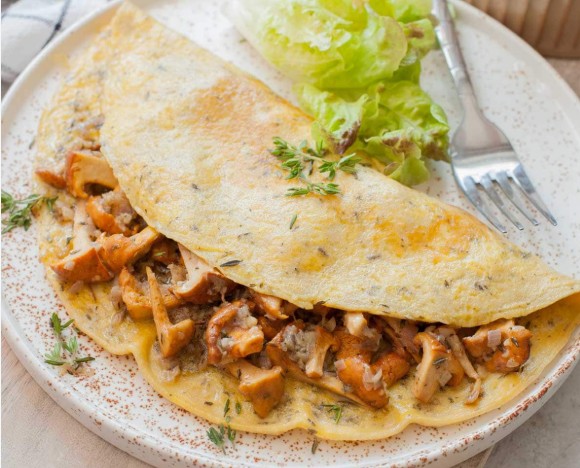 Omelette-aux-chanterelles