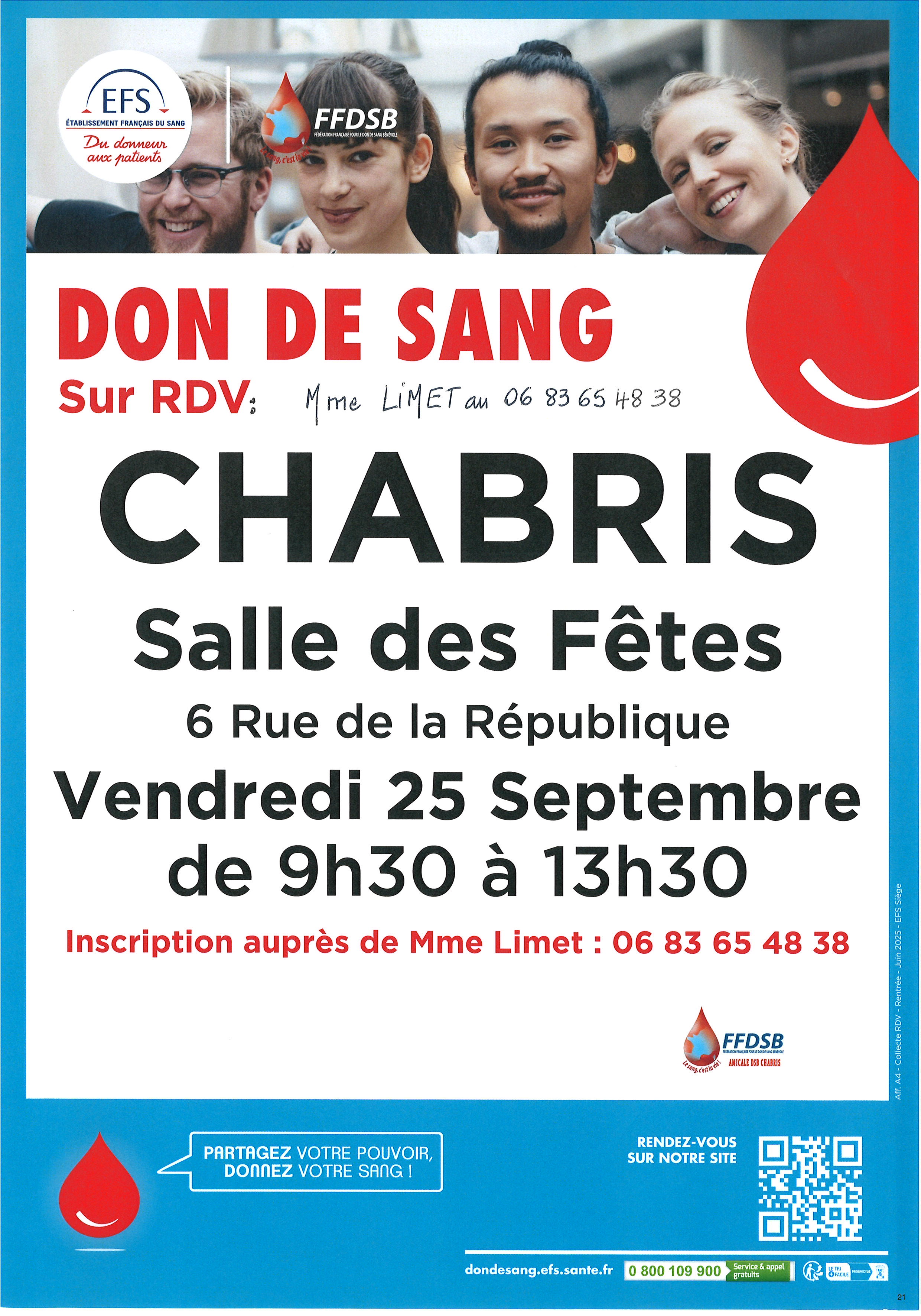 Don de sang à Chabris