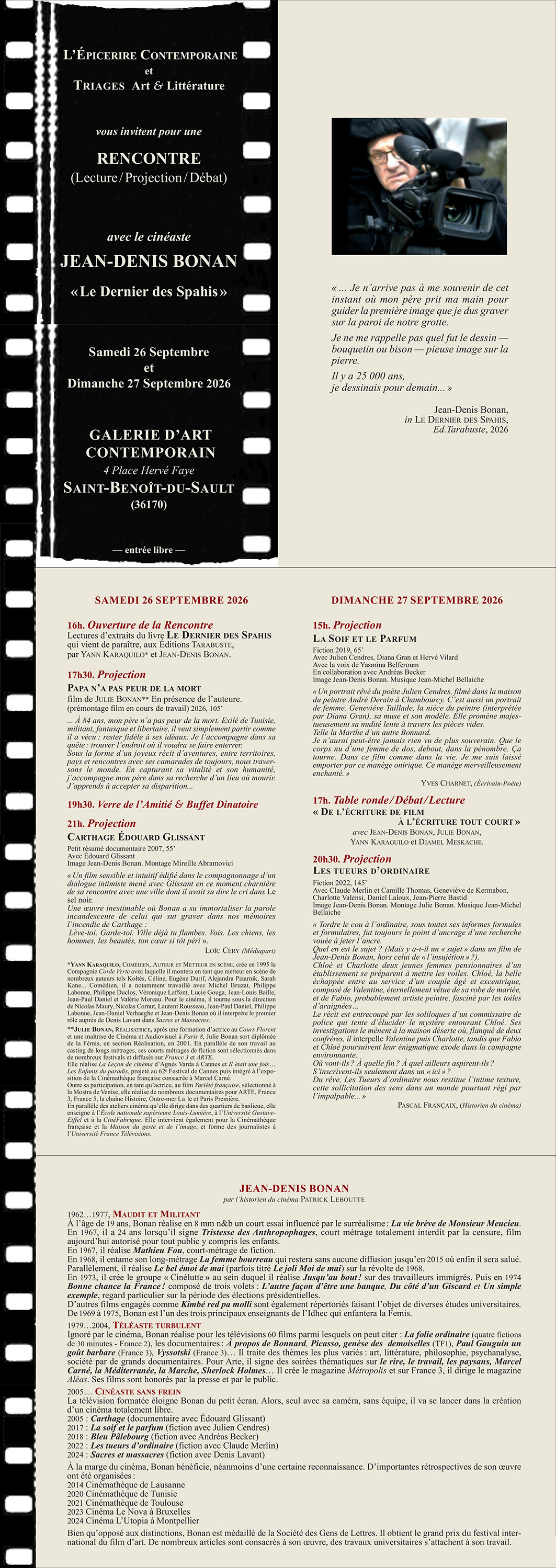 Programme rencontre bonan
