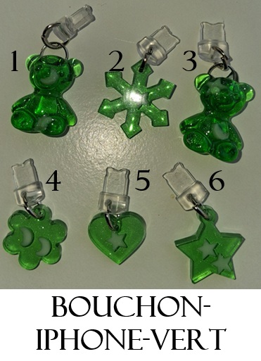 Bouchon iphone vert