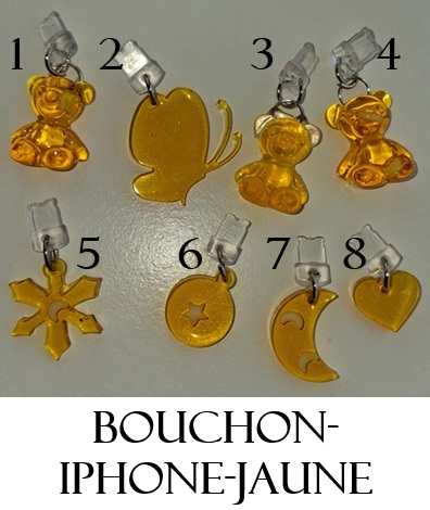 Bouchon iphone jaune