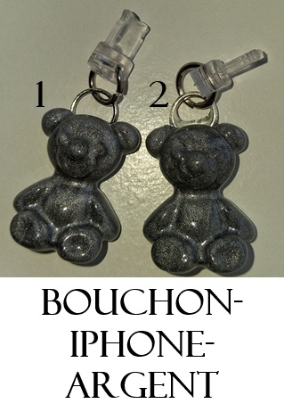 Bouchon iphone argent