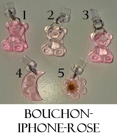 Bouchon iphone rose