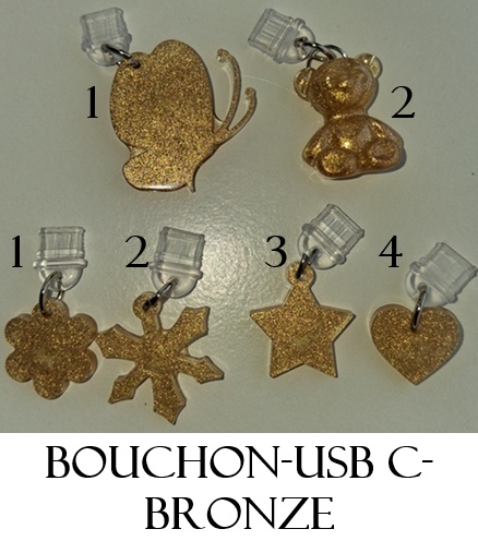 Bouchon usb c bronze