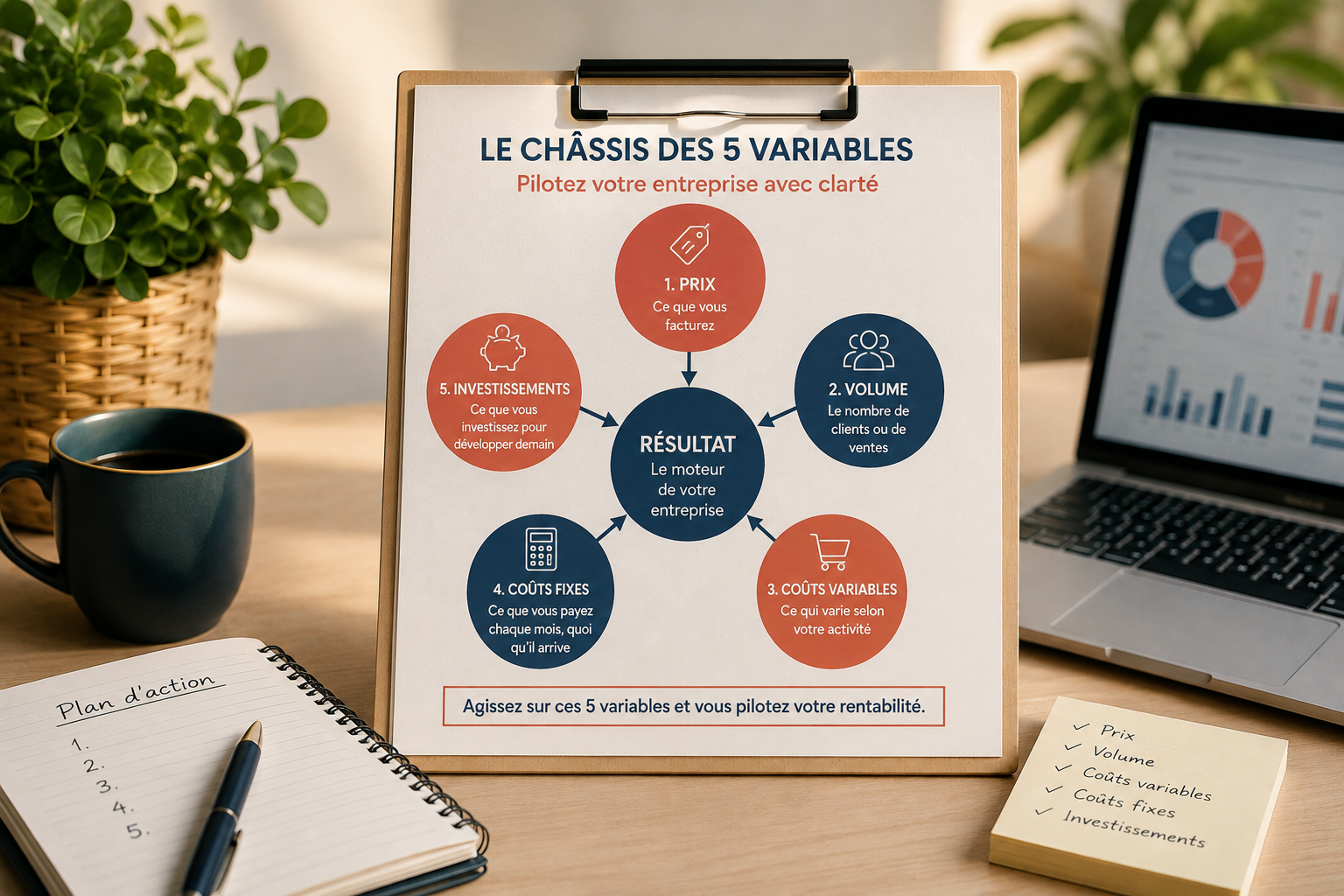 Le châssis des 5 variables, outil indispensable pour les entrepreneurs