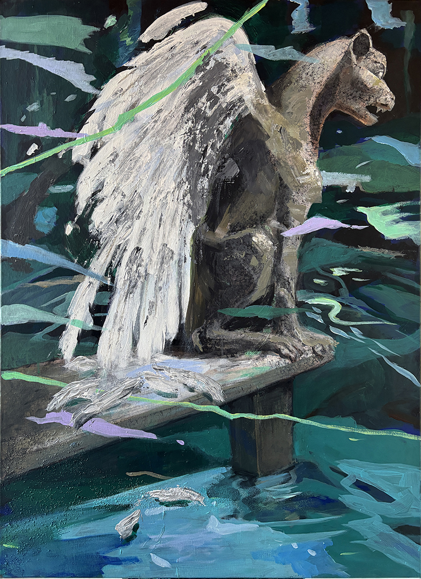 AU BORD DE L'EAU
Acrylique sur toile 100 x 73 cm

