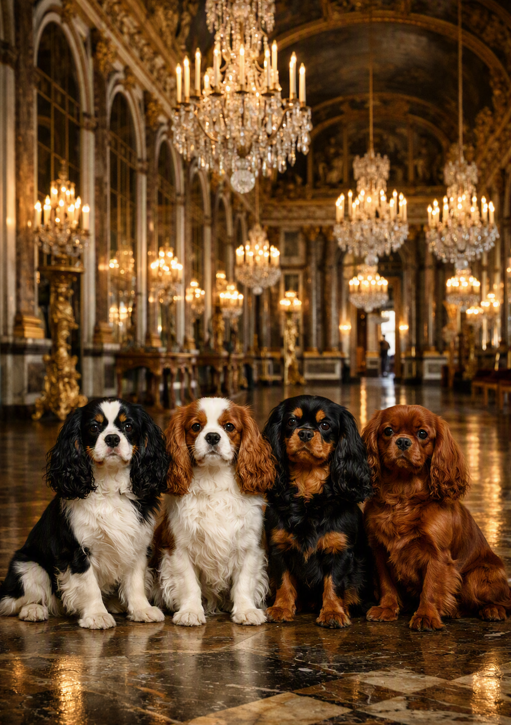 4-cavaliers-dans-galerie-des-glaces